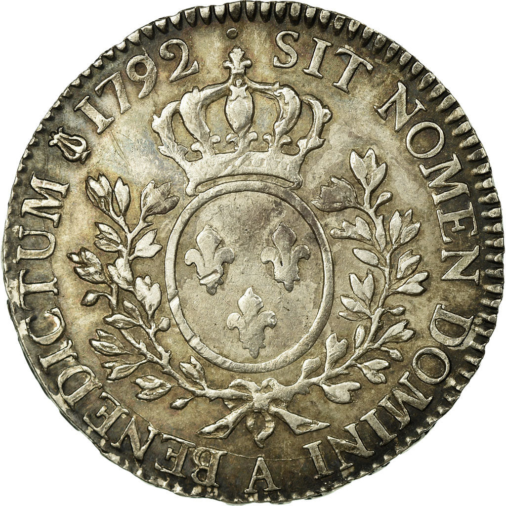 Moneta, Francja, Louis XVI, 1/2 Écu, 1/2 ECU, 44 Sols, 1792, Paris, AU(50-53)