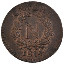 Coin, FRENCH STATES, ANTWERP, 5 Centimes, 1814, Anvers, AU(55-58), Bronze