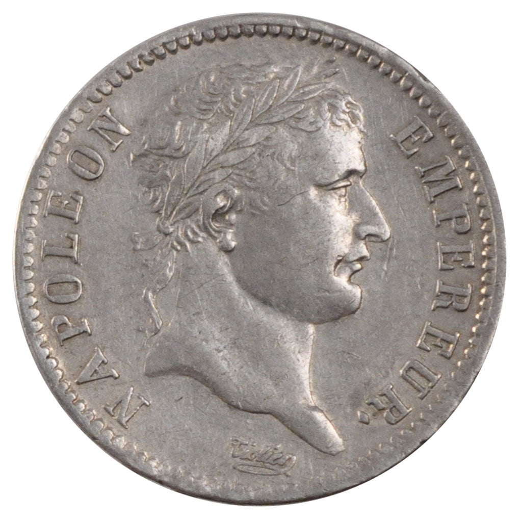 FRANCE, Napoléon I, Franc, 1808, Paris, KM #682.1, AU(55-58), Silver, Gadoury #.