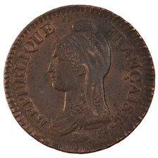FRANCE, Dupré, 2 Decimes, 1796, Paris, KM #638.1, AU(50-53), Bronze, 31, Gadoury