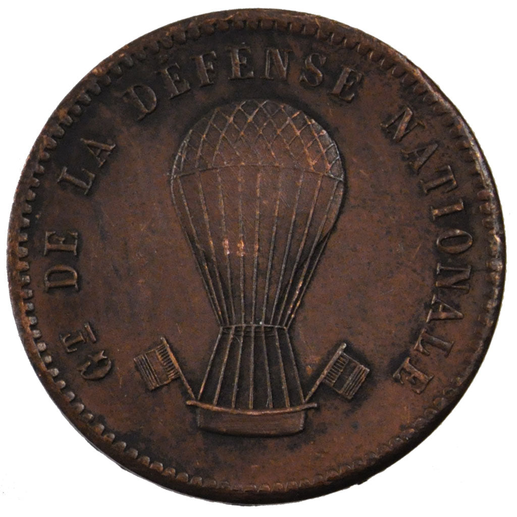 FRANCE, 10 Centimes, 1870, Paris, AU(55-58), Bronze, Gadoury #260, 10.52