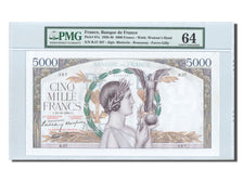 France, 5000 Francs, 5 000 F 1934-1944 ''Victoire'', 1938, KM #91, 1938-10-13,..