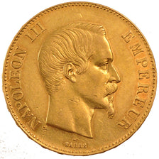 FRANCE, Napoléon III, 100 Francs, 1858, Paris, KM #786.1, AU(50-53), Gold, G...