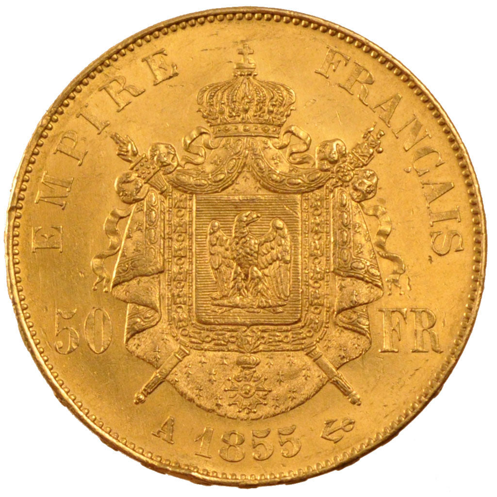 Second Empire, 50 Francs or Napoléon III tête nue