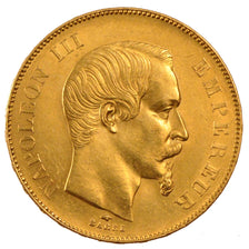 FRANCE, Napoléon III, 50 Francs, 1857, Paris, KM #785.1, AU(55-58), Gold, Gadour