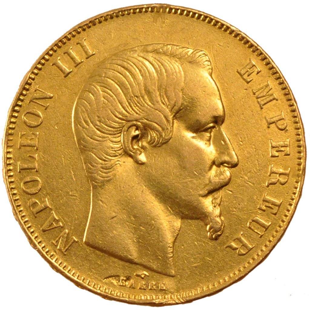 Second Empire, 50 Francs or Napoléon III tête nue