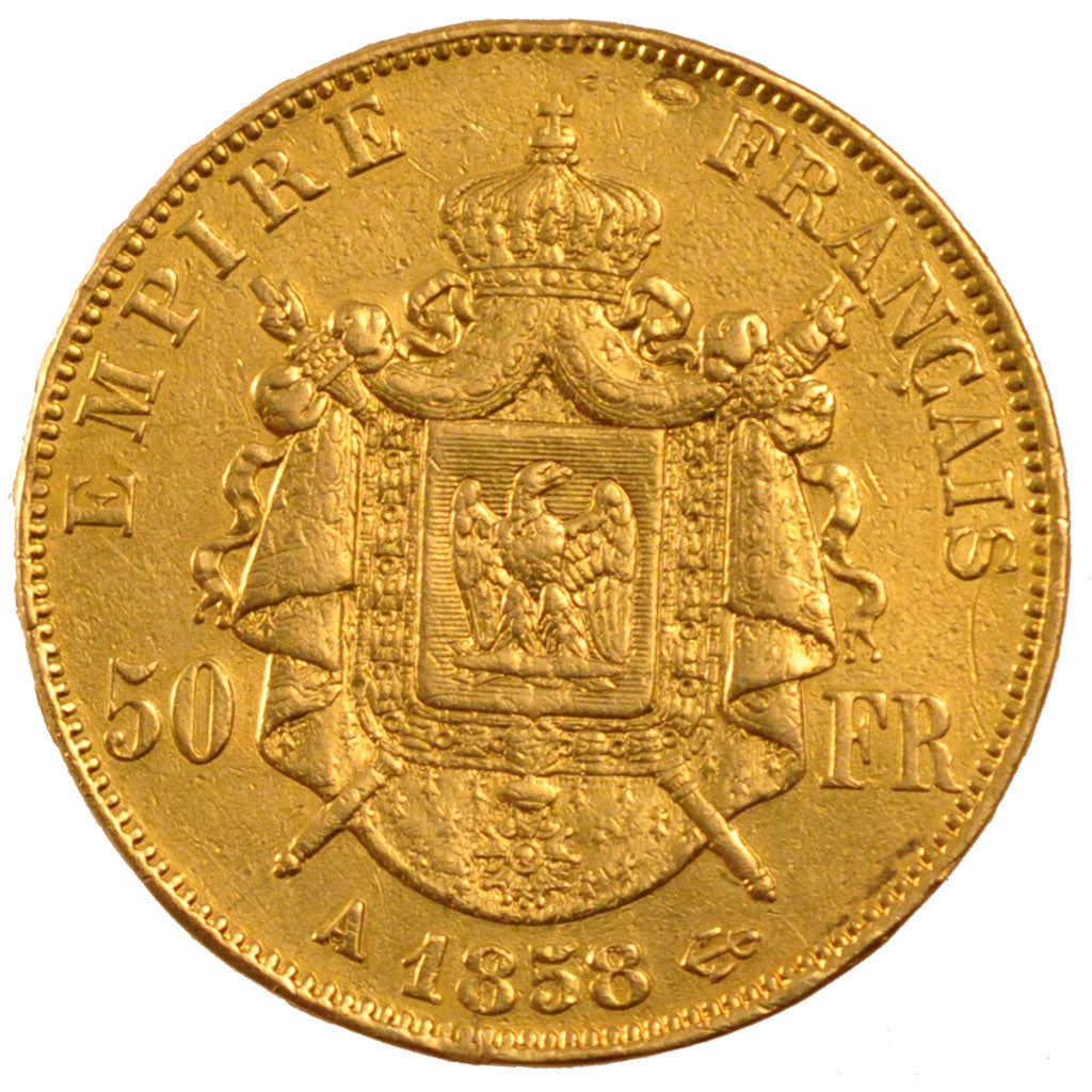 Second Empire, 50 Francs or Napoléon III tête nue