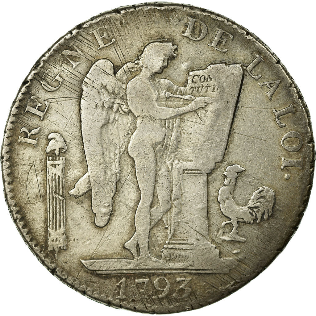Münze, Frankreich, Écu de 6 livres françoise, 6 Livres, 1793, Paris, S+