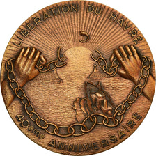 France, Medal, 40ème Anniversaire de la Libération du Havre, MS(60-62), Bronze