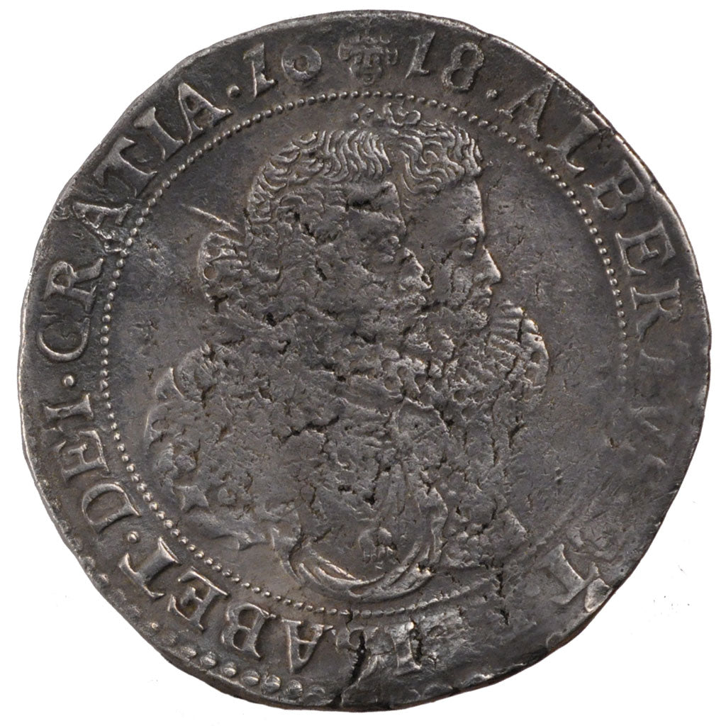 Belgium, Ducaton, 1618, Bruxelles, VF(20-25), Silver, Delmonte #249, 32.37