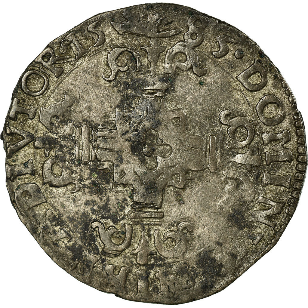 Coin, France, 1/20 Ecu, 1585, Arras, VF(30-35), Silver, Boudeau:1982