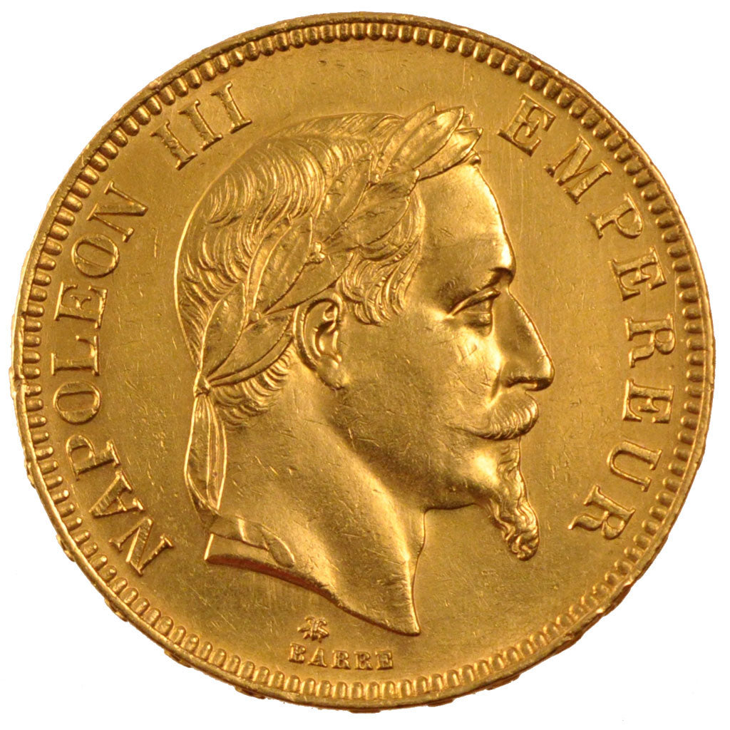 FRANCE, Napoléon III, 100 Francs, 1869, Paris, KM #802.1, AU(55-58), Gold, G...