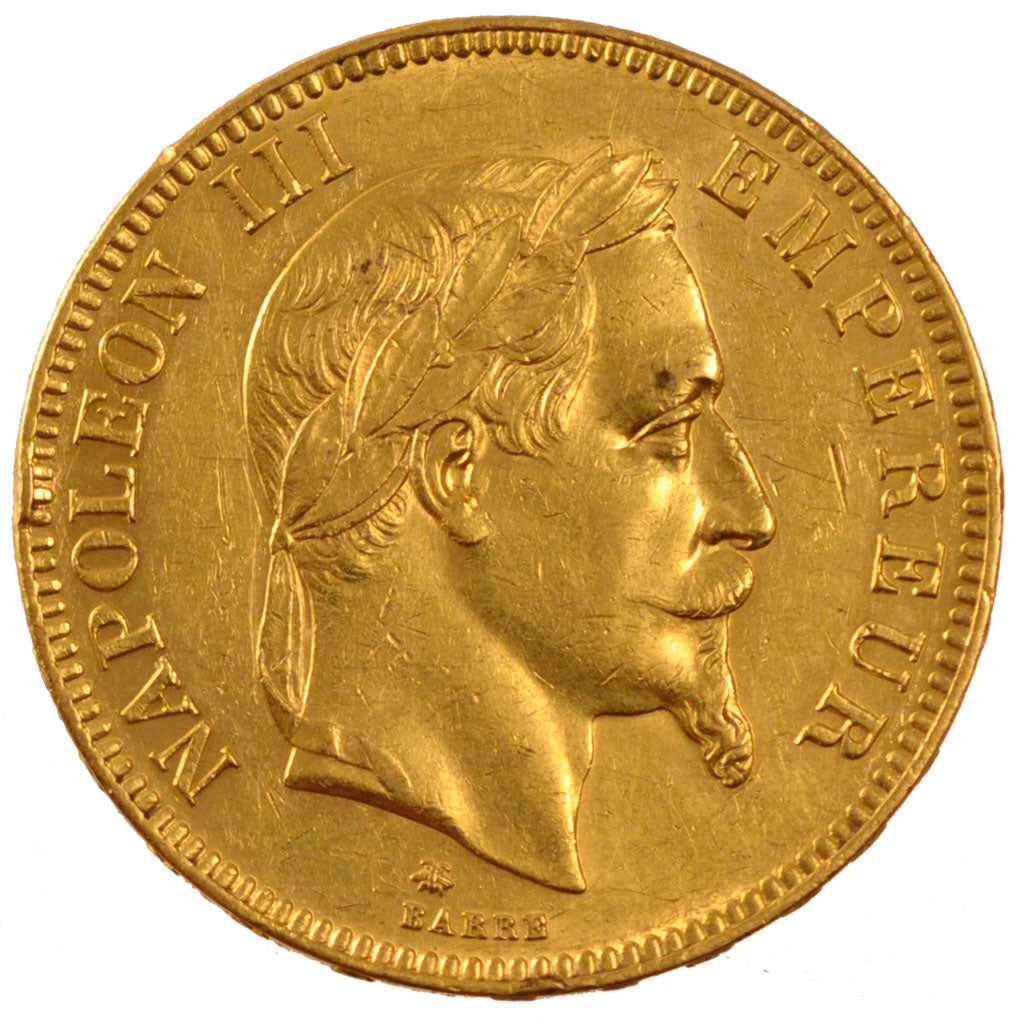 Second Empire, 100 Francs or Napoléon III tête laurée