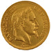 FRANCE, Napoléon III, 100 Francs, 1863, Strasbourg, KM #802.2, AU(55-58), Gold, 