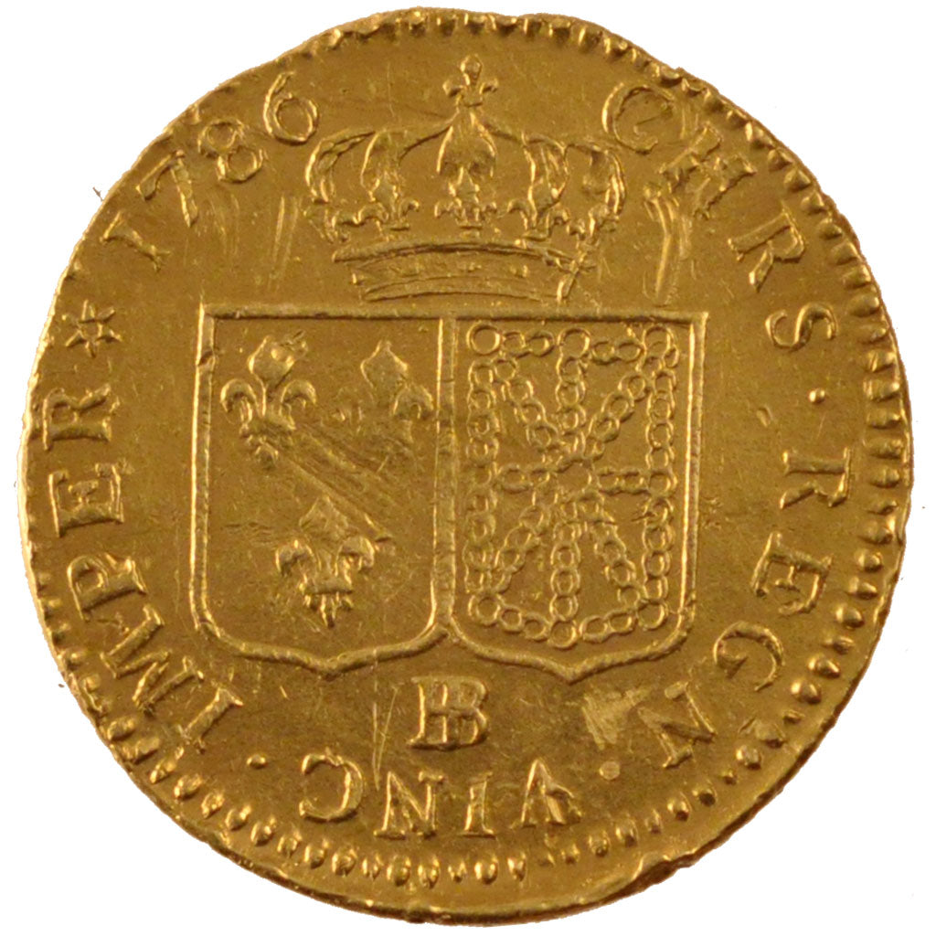 FRANCE, Louis d'Or, 1786, Strasbourg, AU(50-53), Gold, Gadoury #361, 7.60