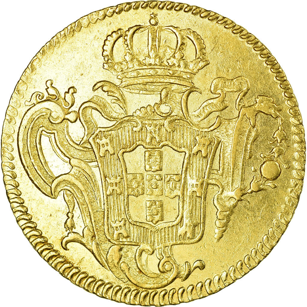 Coin, Brazil, Jose I, 6400 Reis, 1775, Rio de Janeiro, AU(50-53), Gold, KM:172.2