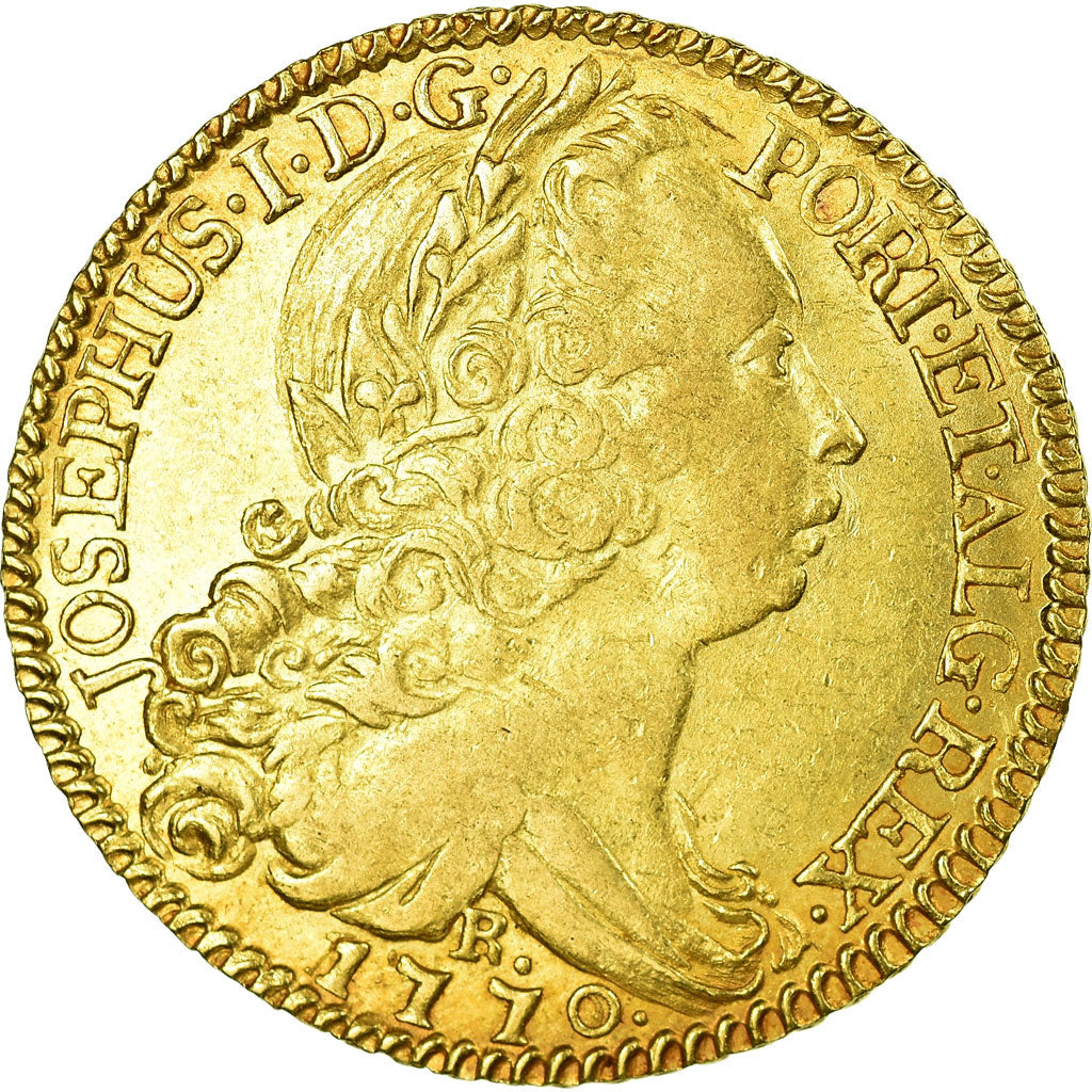 Munten, Brazilië, Jose I, 6400 Reis, 1770, Rio de Janeiro, ZF+, Goud, KM:172.2
