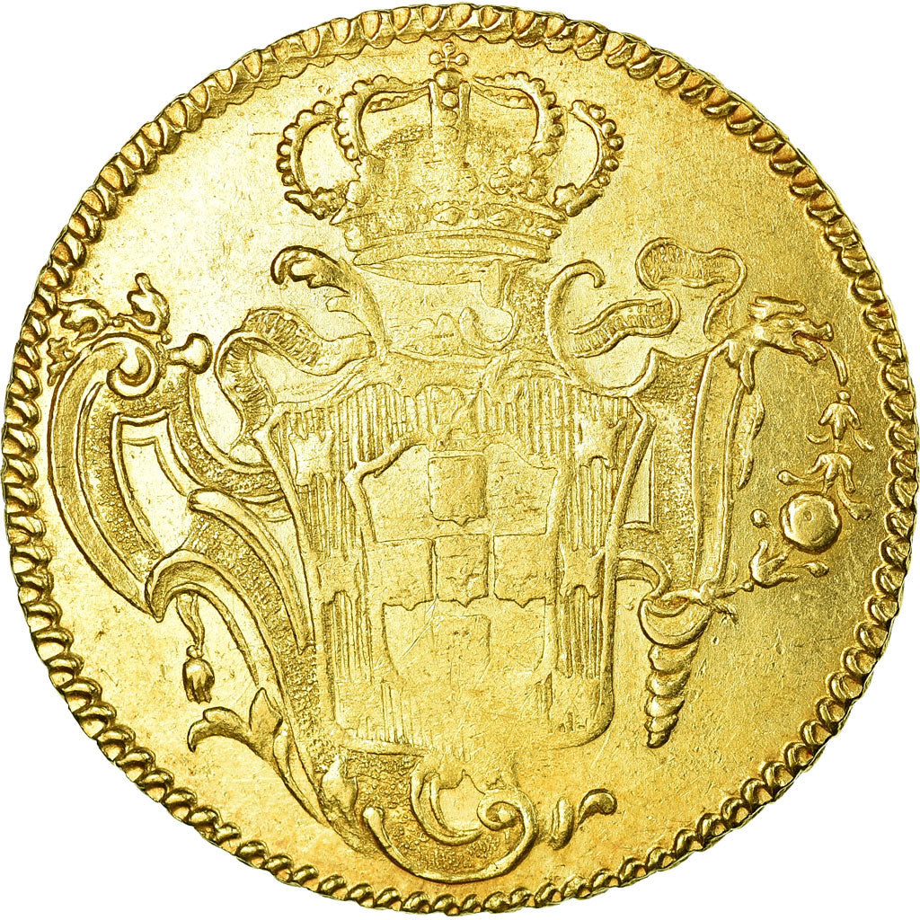 Munten, Brazilië, Jose I, 6400 Reis, 1770, Rio de Janeiro, ZF+, Goud, KM:172.2