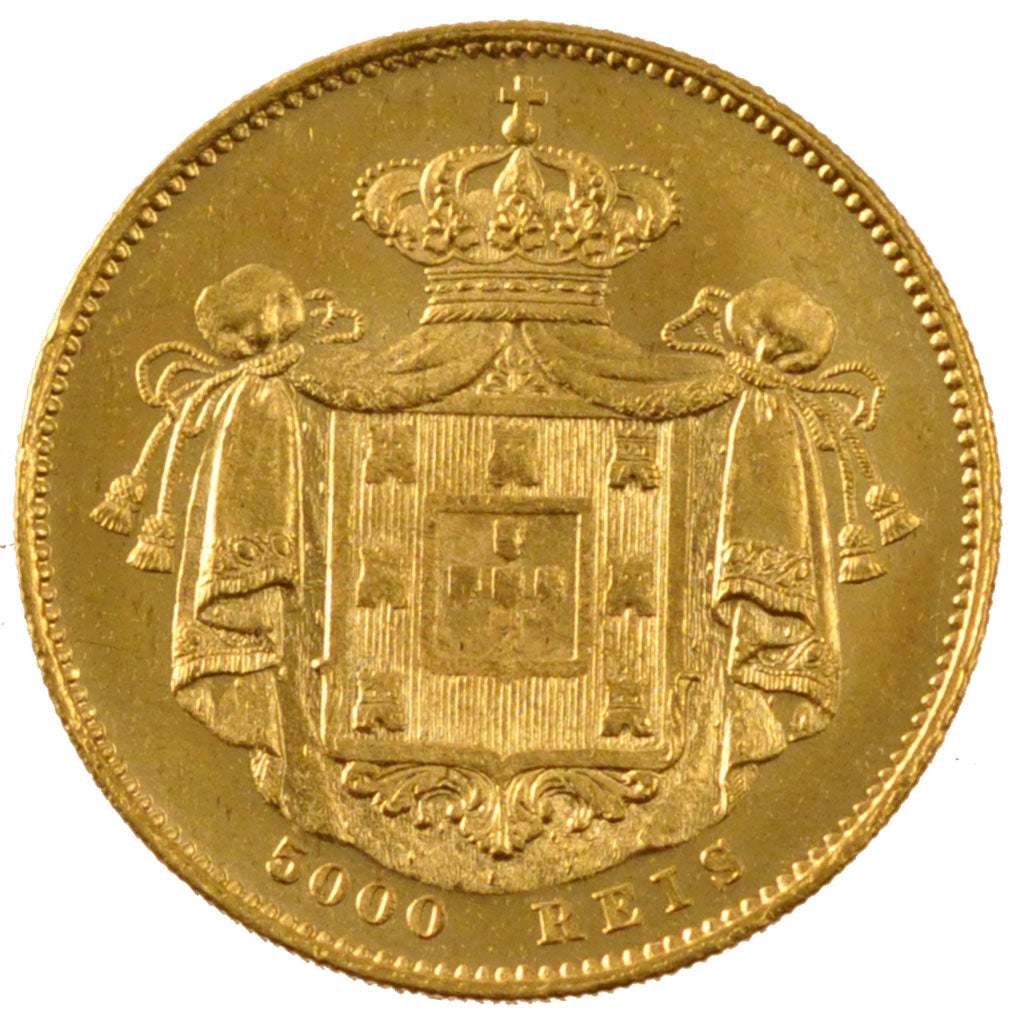 Portugal, Marie II, 5000 Reis, 1851, PCGS MS62