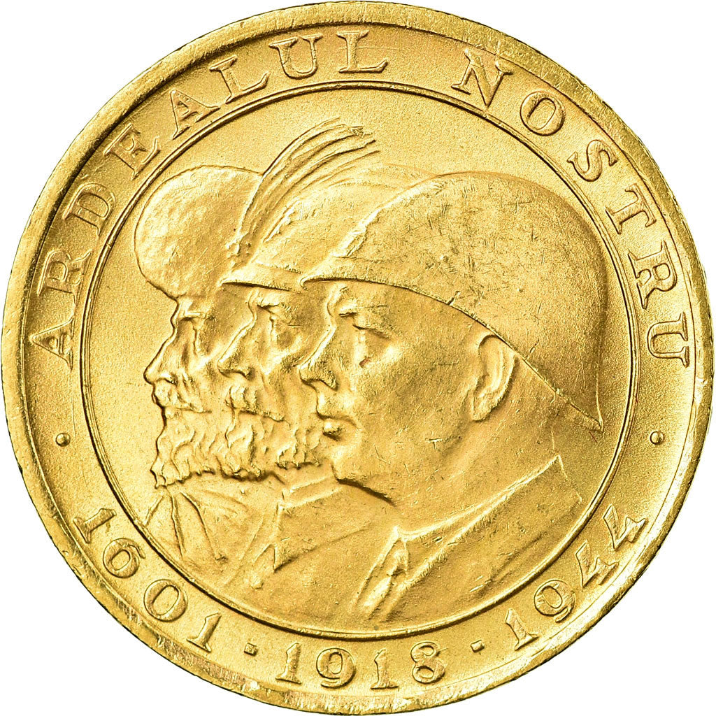 Coin, Romania, Mihai I, 20 Lei, 1944, MS(60-62), Gold, KM:M13