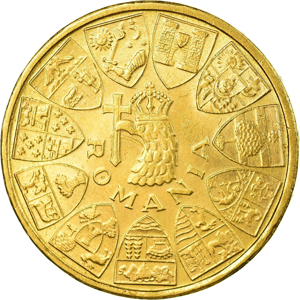 Coin, Romania, Mihai I, 20 Lei, 1944, MS(60-62), Gold, KM:M13