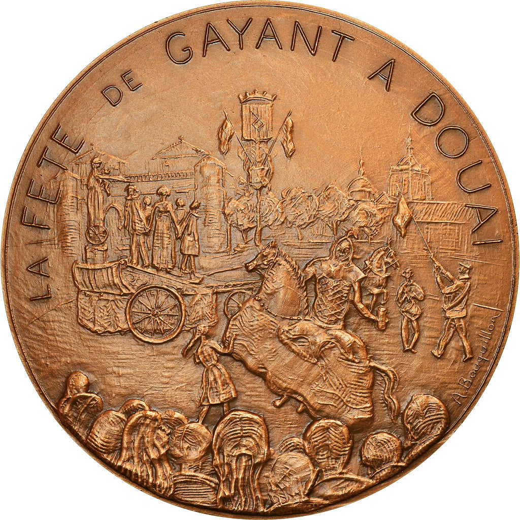 France, Médaille, La Fête de Gayant Expo à Douai, 1980, Bouquillon, FDC