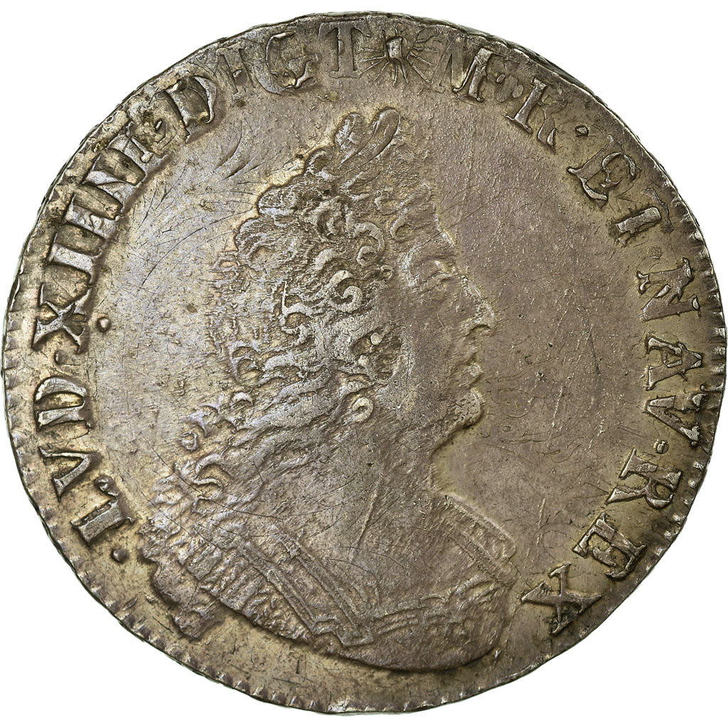 Coin, France, Louis XIV, 1/2 Écu aux insignes, buste du type aux palmes, 1/2