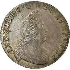 Coin, France, Louis XIV, 1/2 Écu aux insignes, buste du type aux palmes, 1/2