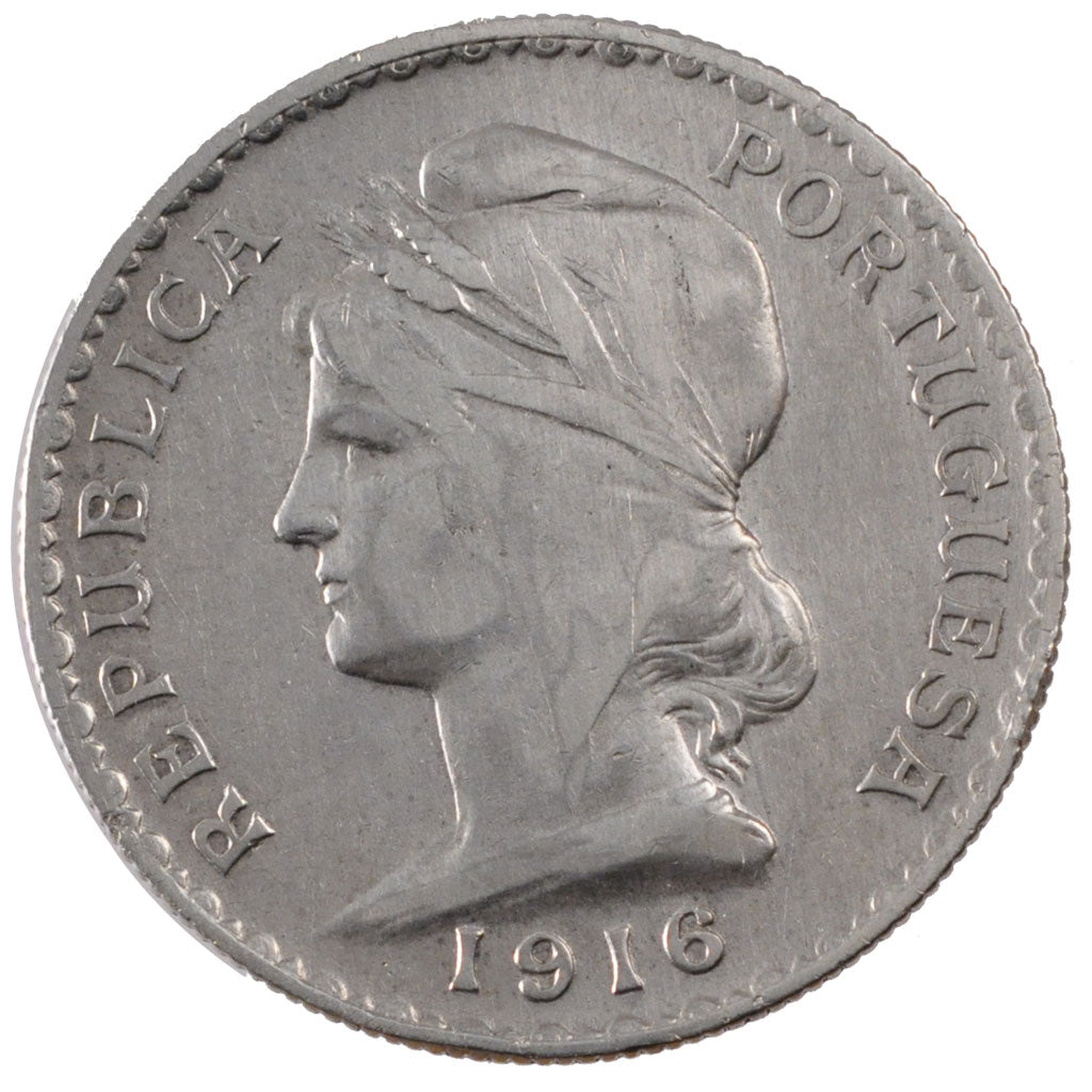 PORTUGAL, Escudo, 1916, KM #564, EF(40-45), Silver, 37, 24.77