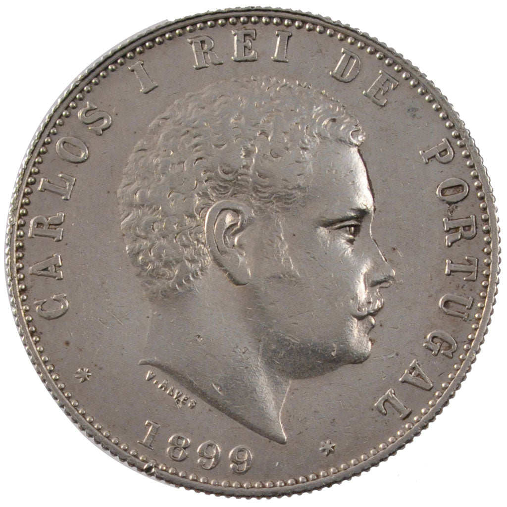 PORTUGAL, 1000 Reis, 1899, KM #540, EF(40-45), Silver, 24.98