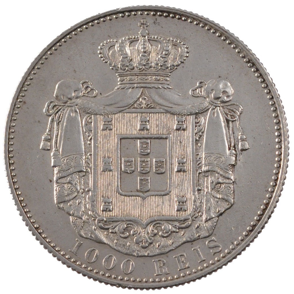 PORTUGAL, 1000 Reis, 1899, KM #540, EF(40-45), Silver, 24.98