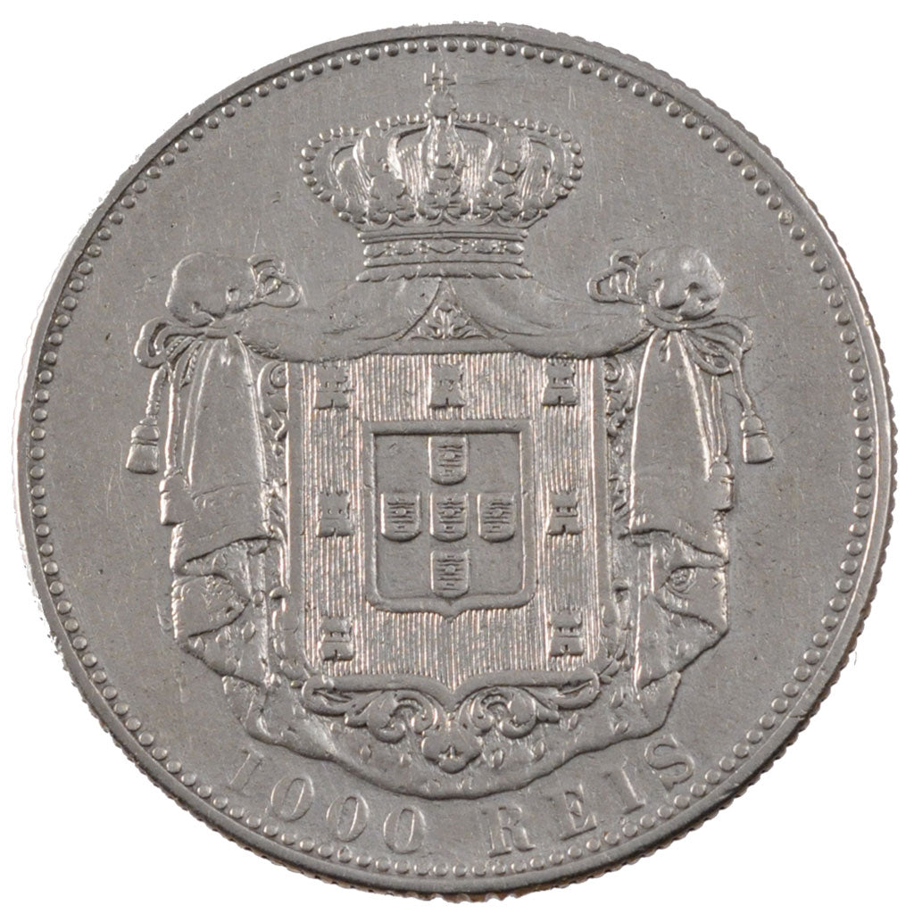 PORTUGAL, 1000 Reis, 1899, KM #540, EF(40-45), Silver, 24.72