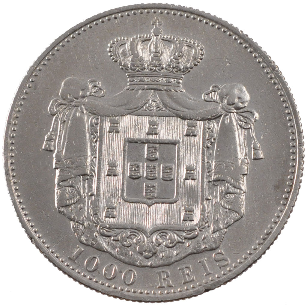 PORTUGAL, 1000 Reis, 1899, KM #540, EF(40-45), Silver, 24.83