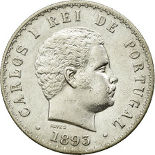 Munten, Portugal, Carlos I, 500 Reis, 1893, ZF+, Zilver, KM:535
