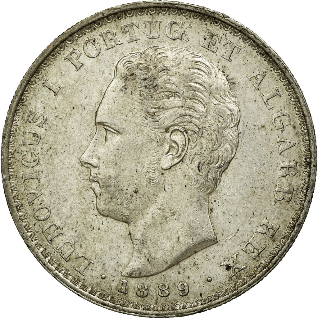 Moneda, Portugal, Luiz I, 500 Reis, 1889, EBC, Plata, KM:509
