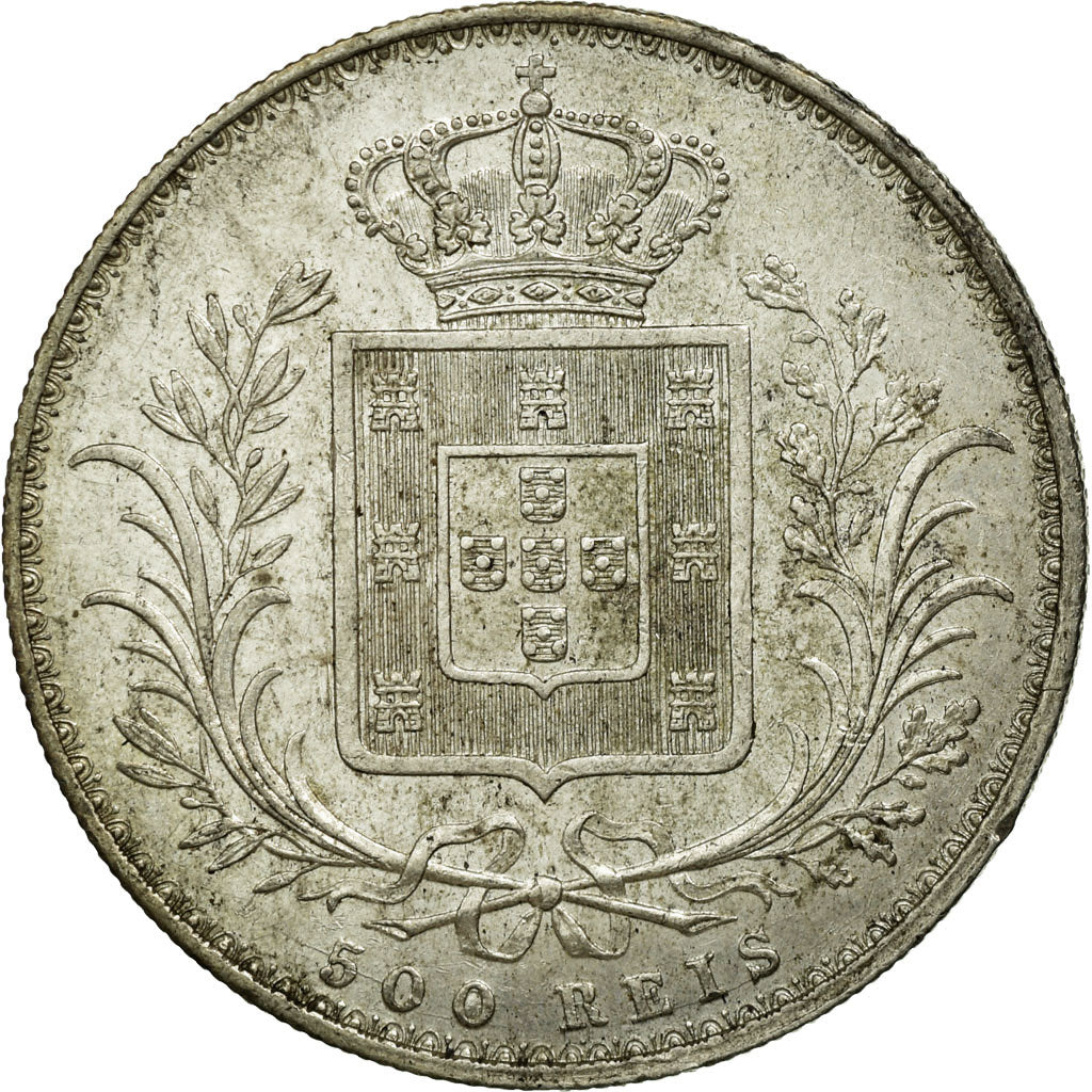 Moneda, Portugal, Luiz I, 500 Reis, 1889, EBC, Plata, KM:509