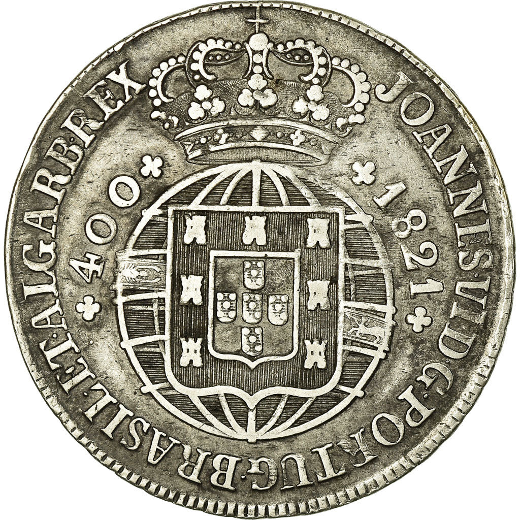 Portugal, João VI, 480 Reis, 1821, Lisbon, Silver, AU(50-53), KM:358