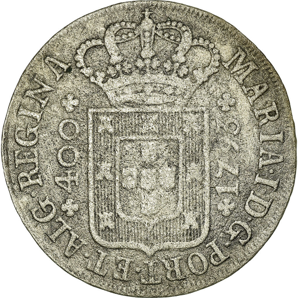 Moneta, Portogallo, Maria I, 400 Reis, Pinto, 480 Reis, 1793, Lisbon, MB+