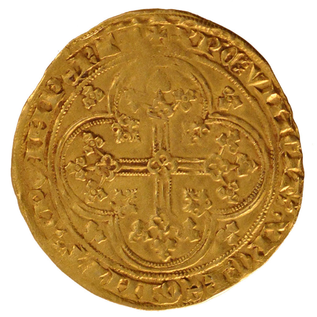 FRANCE, Ecu d'or, 1349, EF(40-45), Gold, Duplessy #249E, 4.45
