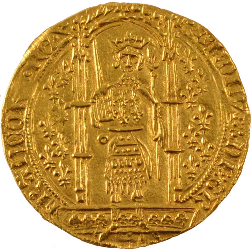 FRANCE, Franc à pied, 1365, AU(55-58), Gold, Duplessy #360, 3.75