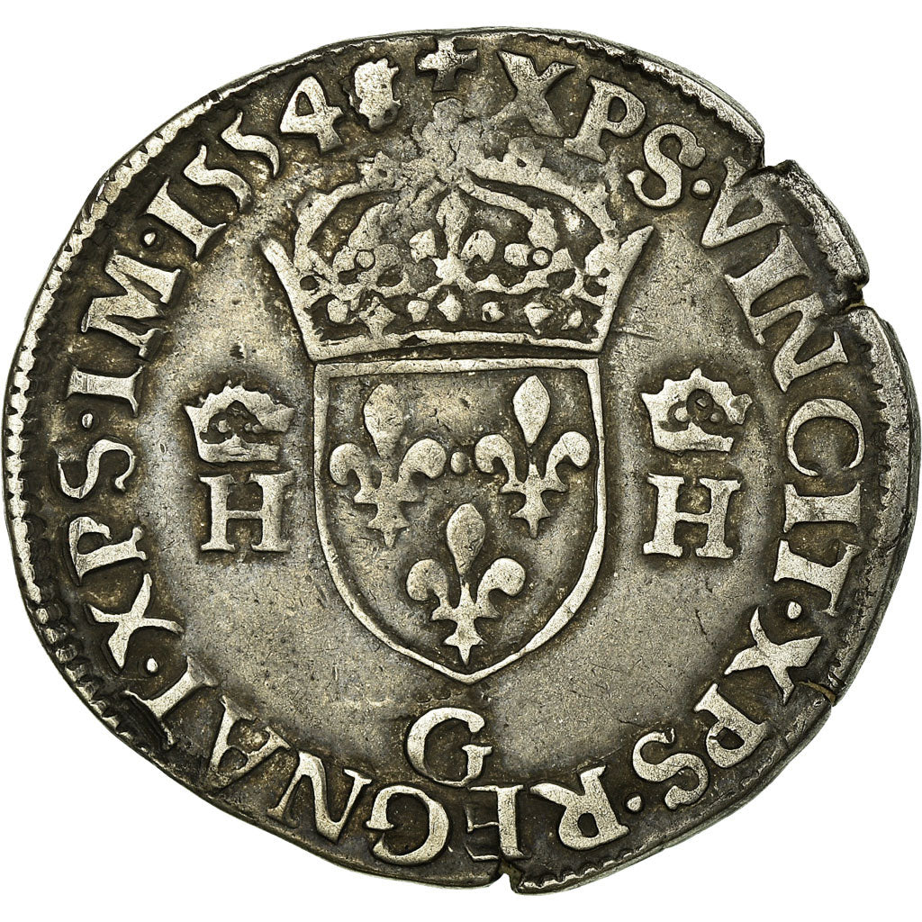 Monnaie, France, Teston, 1554, Poitiers, TTB, Argent, Duplessy:983