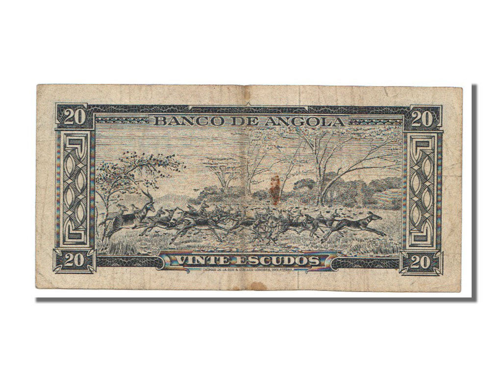 Banknote, Angola, 20 Escudos, 1962, 1962-06-10, EF(40-45)