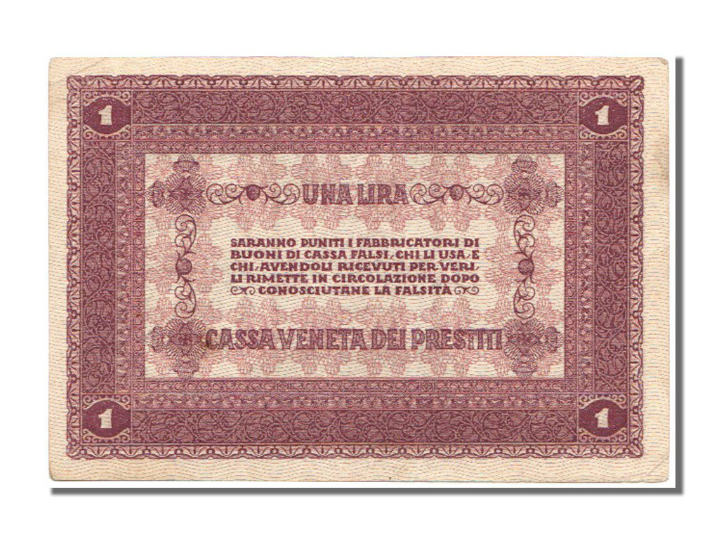Italy, 1 Lira, 1918, KM #M4, 1918-01-02, AU(55-58), A166 00921