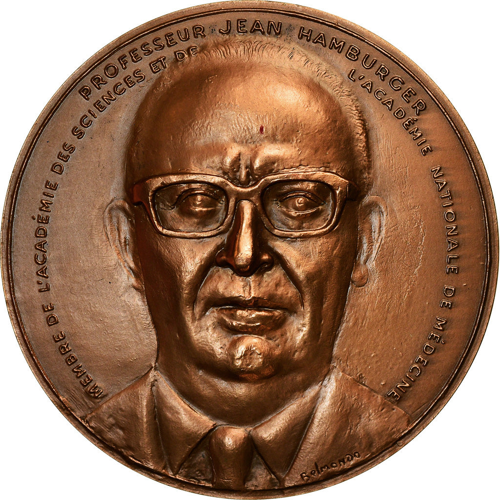 Francja, Medal, Medycyna, Professeur Jean Hamburger, 1975, Belmondo, MS(65-70)