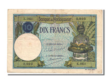 Madagascar, 10 Francs, KM #36, EF(40-45), K.1851