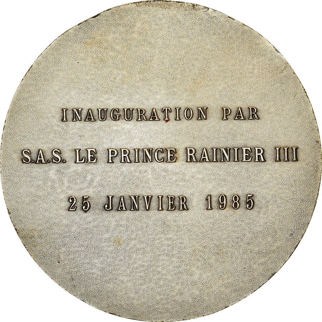 Monaco, Médaille, Stade Louis II, Inauguration par le Prince Rainier III, 1985