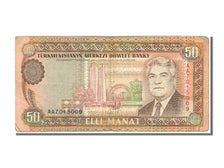 Turkmenistan, 50 Manat, KM #5a, VF(20-25), AA7045009