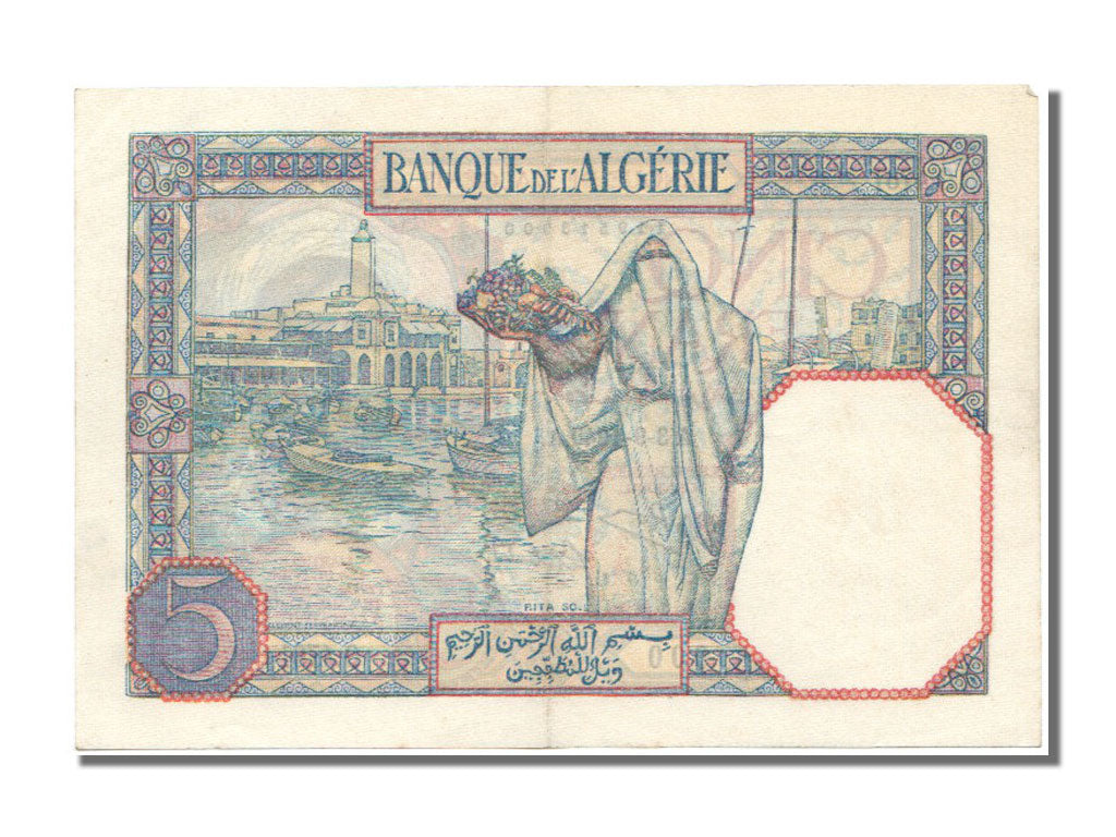 Algeria, 5 Francs, 1940, KM #77a, 1940-09-03, UNC(60-62), O4781
