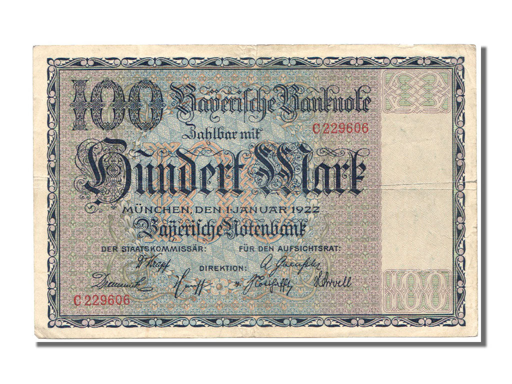 German States, 100 Mark, 1922, KM #S923, 1922-01-01, EF(40-45), C229606