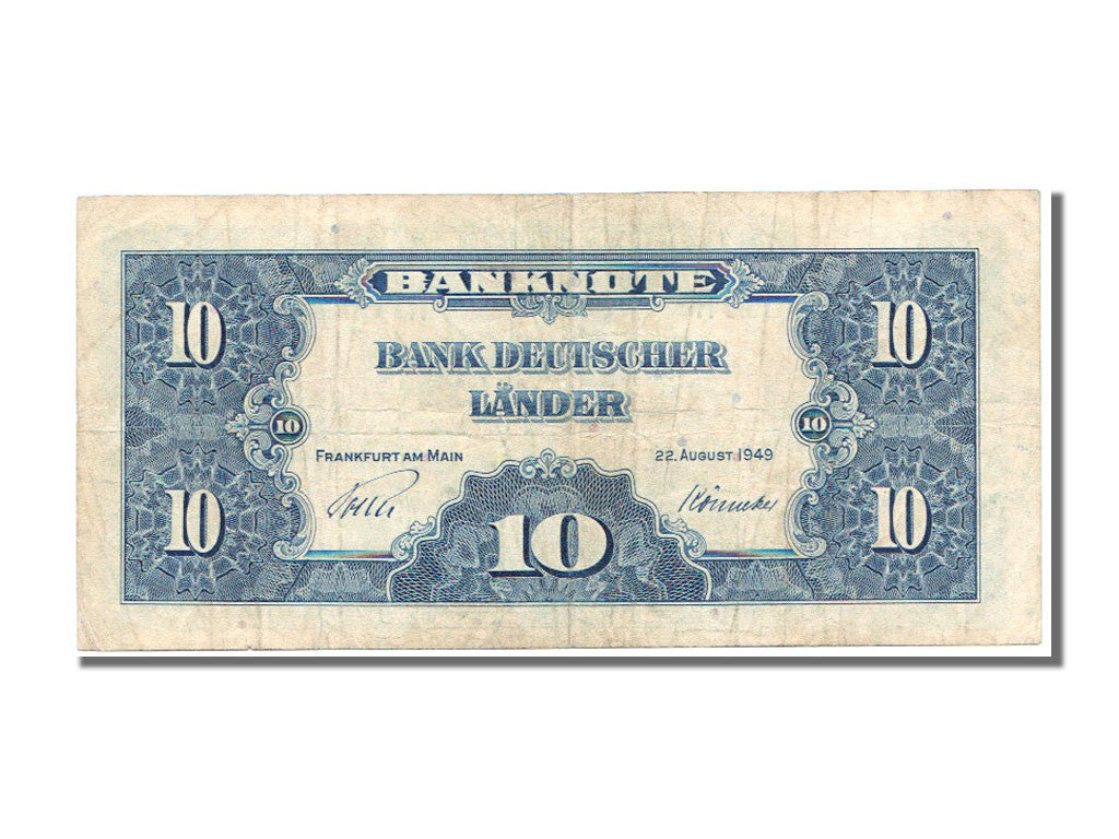 Germany - Federal Republic, 10 Deutsche Mark, 1949, KM #16a, 1949-08-22,...